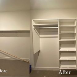 Josh's Handyman  - Closet organizing system installed