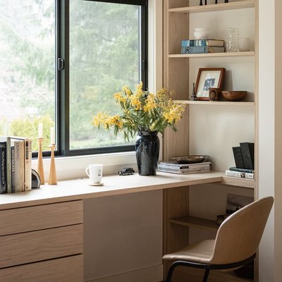 Whole Home Design: One Plan, Every Room - Most homes do not have a storage problem in one room, they have one everywhere. Whole Home Design solves all of it at once: walk-in and reach-in closets, home office and workspaces, pantry, laundry, mudroom and entryway, garage wall organizers and cabinetry, plus Murphy beds and bookshelves for rooms that need to do double duty. You work with one design consultant who plans every space together, so finishes, hardware, and proportions stay consistent from the primary closet to the garage. Everything is personalized to your style and your budget, then installed by our own professional team on a single coordinated timeline. Whole Home Design: One Plan, Every Room - Most homes do not have a storage problem in one room, they have one everywhere. Whole Home Design solves all of it at once: walk-in and reach-in closets, home office and workspaces, pantry, laundry, mudroom and entryway, garage wall organizers and cabinetry, plus Murphy beds and bookshelves for rooms that need to do double duty. You work with one design consultant who plans every space together, so finishes, hardware, and proportions stay consistent from the primary closet to the garage. Everything is personalized to your style and your budget, then installed by our own professional team on a single coordinated timeline.