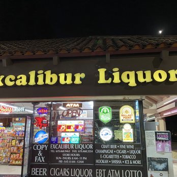 Excalibur Liquor - Nice neon lighting around the store. - Beer, Wine & Spirits Near Me - La Mesa, California Excalibur Liquor - Nice neon lighting around the store. - Beer, Wine & Spirits Near Me - La Mesa, California