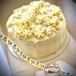 Lemon mascarpone two tier bride cake