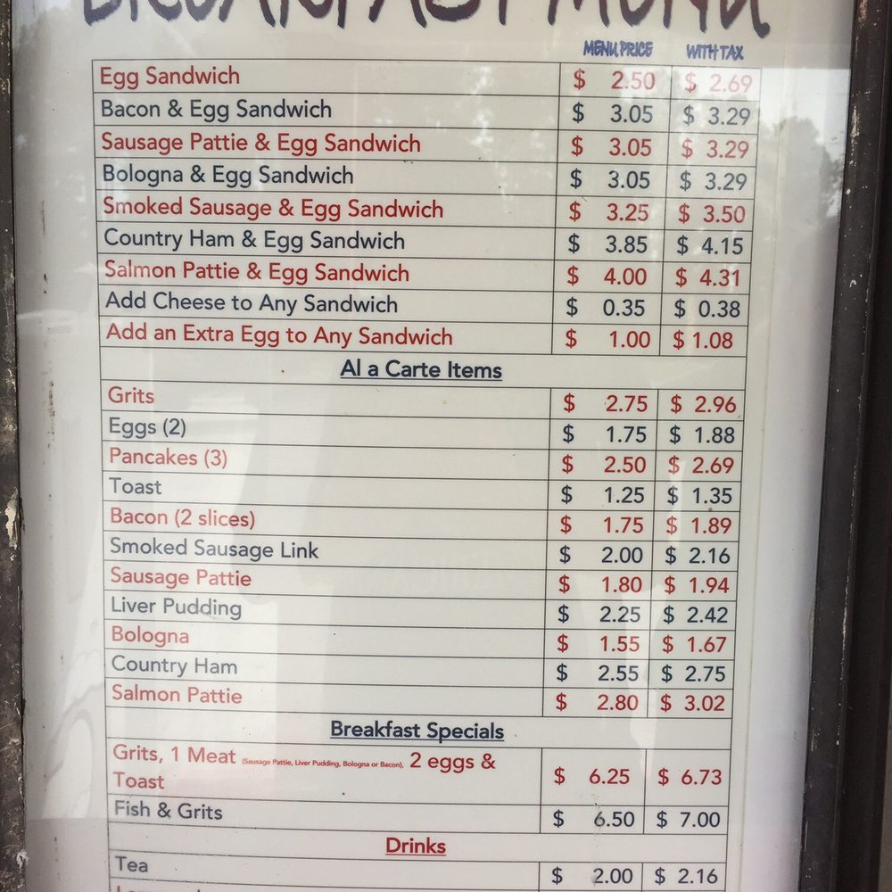 Freeman's Grill - Breakfast menu - Hot Dogs Near Me - Bolton, North Carolina Freeman's Grill - Breakfast menu - Hot Dogs Near Me - Bolton, North Carolina