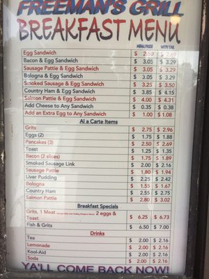 Menu photo 3 Freeman's Grill Bolton, NC