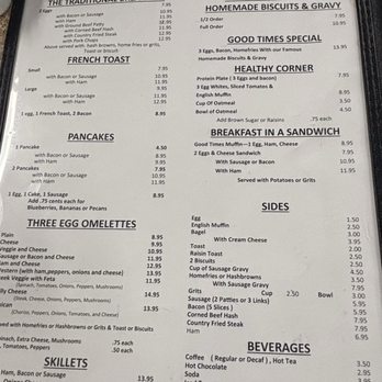 Good Times Diner - Breakfast menu - Breakfast & Brunch Near Me - Naples, Florida Good Times Diner - Breakfast menu - Breakfast & Brunch Near Me - Naples, Florida