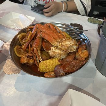 Cap't Loui - Snow crab, Shrimp Head Off, Sausages, Corn - Seafood Near Me - Cupertino, California Cap't Loui - Snow crab, Shrimp Head Off, Sausages, Corn - Seafood Near Me - Cupertino, California