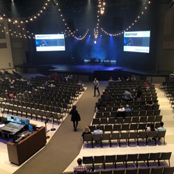 Port City Community Church - The main auditorium and worship space. There is plenty of elbow room for visitors and regular attendees!
