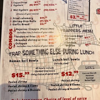 The Cajun Trap - Almost every is based on market price/pounds. - Seafood Near Me - Murrieta, California The Cajun Trap - Almost every is based on market price/pounds. - Seafood Near Me - Murrieta, California