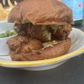 Cafe Americano - Spicy Crispy Chicken Sandwich- - Breakfast & Brunch Near Me - Miami, Florida