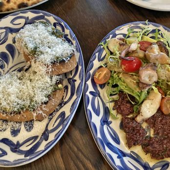 Cantina Mercatto - Pesto Bread & Octopus Salad - Italian Near Me - Toronto, Ontario