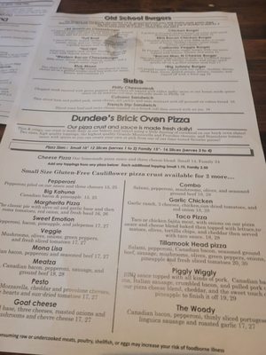 Menu photo 1 Dundee's Bar and Grill Seaside, OR