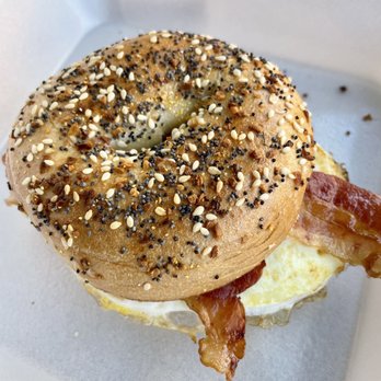 Coffeeholics - Bacon egg and cheese bfast sandwich on a toasted ET bagel - $4.45 - Coffee & Tea Near Me - Blacksburg, Virginia Coffeeholics - Bacon egg and cheese bfast sandwich on a toasted ET bagel - $4.45 - Coffee & Tea Near Me - Blacksburg, Virginia