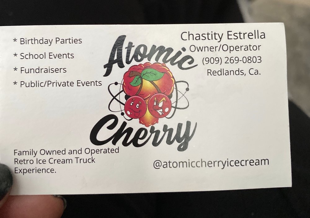 ATOMIC CHERRY ICE CREAM Updated September 2024 Redlands, California