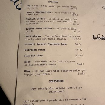 Khachapuri - Drinks menu - Georgian Near Me - San Diego, California Khachapuri - Drinks menu - Georgian Near Me - San Diego, California