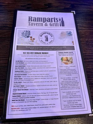 Menu photo 8 Ramparts Alexandria, VA