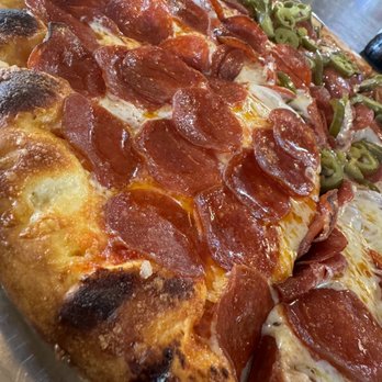 Pizza Port - Large pizza, double pepperoni, half with jalapeno - Pizza Near Me - Morro Bay, California Pizza Port - Large pizza, double pepperoni, half with jalapeno - Pizza Near Me - Morro Bay, California