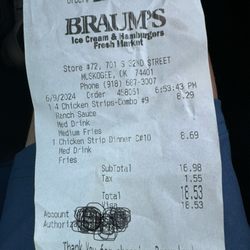 Braums - Proof I ate there