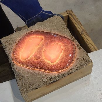 Hot Sand - After the glass was poured - Glass Blowing Near Me - Asbury Park, New Jersey