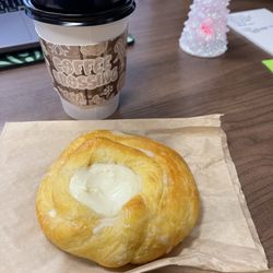 Coffee Crossing - Small cappuccino and a cream cheese danish