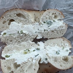 Jim's Bagel Loft - Everything bagel with scallion cream cheese