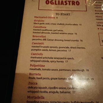 Ogliastro - Menu - Pizza Near Me - Brooklyn, New York