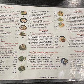Pho Bo - Menu - Vietnamese Near Me - San Diego, California