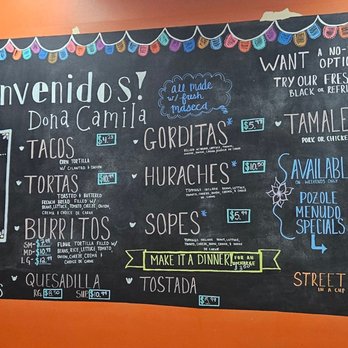 Doña Camila - Menu (July 2026) - Mexican Near Me - Carbondale, Illinois Doña Camila - Menu (July 2026) - Mexican Near Me - Carbondale, Illinois