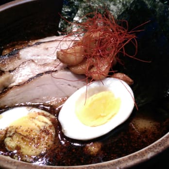 Ramen Dojo - Spicy garlic pork + nori + chicken egg + extra pork + garlic - Ramen Near Me - San Mateo, California Ramen Dojo - Spicy garlic pork + nori + chicken egg + extra pork + garlic - Ramen Near Me - San Mateo, California