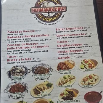 Hermanos Cruz Barbacoa - Menu - July 2026 - Mexican Near Me - Garland, Texas Hermanos Cruz Barbacoa - Menu - July 2026 - Mexican Near Me - Garland, Texas