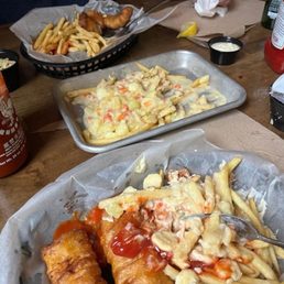 Fish and chips! Chowda poutine!