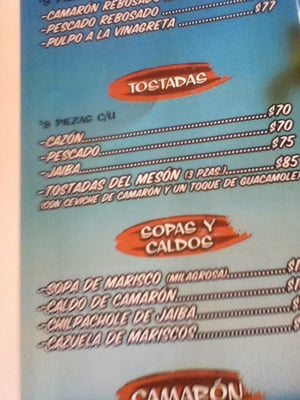 Menu photo 2 El Mesón del Tiburón Cancún, ROO