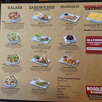 Noodles and Company - More menu (salads, sandwiches, and appetizers). - Noodles Near Me - Grand Junction, Colorado Noodles and Company - More menu (salads, sandwiches, and appetizers). - Noodles Near Me - Grand Junction, Colorado