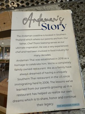 Menu photo 1 Andaman Thai Walnut Creek, CA