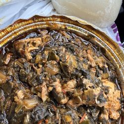 Abey African & Mediterranean Restaurant - Spinach & Fufu