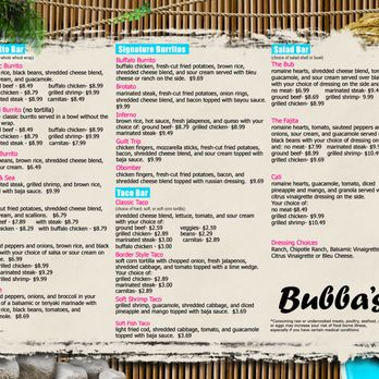 Bubba’s Burrito Bar - Bubbas Menu page 2 - Tacos Near Me - Islip, New York Bubba’s Burrito Bar - Bubbas Menu page 2 - Tacos Near Me - Islip, New York