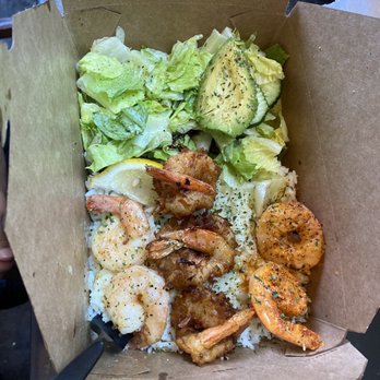 Coco Shrimp - Bryan Ave - Sampler - Lemon Herb, Coco Shrimp, Spicy Shrimp, add avocado - Hawaiian Near Me - Fort Worth, Texas