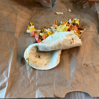 Taco Bell - Taco received in bag when ordered at drive-thru at Taco Bell!! - Fast Food Near Me - Homosassa, Florida