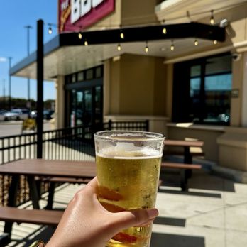 True Texas BBQ - Outdoor Seating Area & Beer Pint - Barbeque Near Me - San Antonio, Texas True Texas BBQ - Outdoor Seating Area & Beer Pint - Barbeque Near Me - San Antonio, Texas