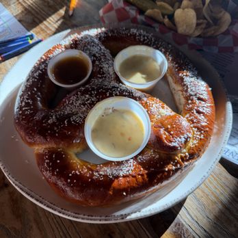 Blake's Orchard & Cider Mill - This Pretzel was HUGE!! and so good - Fruits & Veggies Near Me - Armada, Michigan