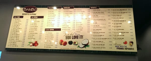 BAMBU Desserts & Drinks by null