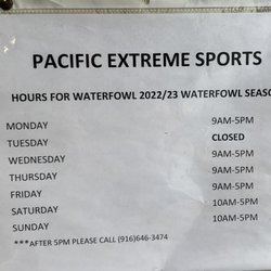Pacific Extreme Sports - 2022/2023 Hours