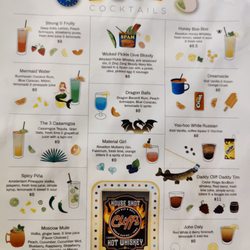 Cliff's Dive Bar & Grill - Colorful idea and wonderful display for cocktail drinks.