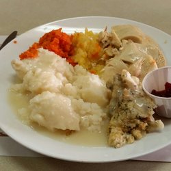 Westcliffe Diner - Annual turkey dinner. Alway served a few days before Christmas. All this and dessert (jello of course!) for $8!!