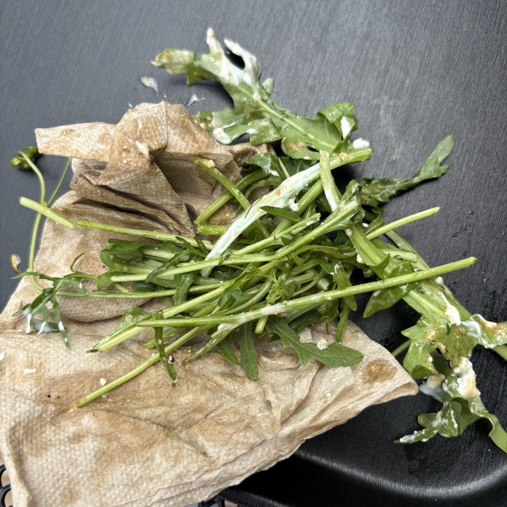 Too many stems in my salad Too many stems in my salad