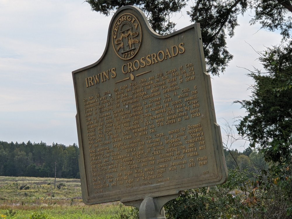 IRWIN’S CROSSROADS HISTORICAL MARKER 6639 GA68, Tennille, GA Yelp