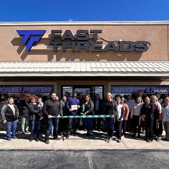 Fast Threads - Ribbon Cutting at Fast Threads in Watertown, SD in 2024. - Screen Printing Near Me - Watertown, South Dakota Fast Threads - Ribbon Cutting at Fast Threads in Watertown, SD in 2024. - Screen Printing Near Me - Watertown, South Dakota