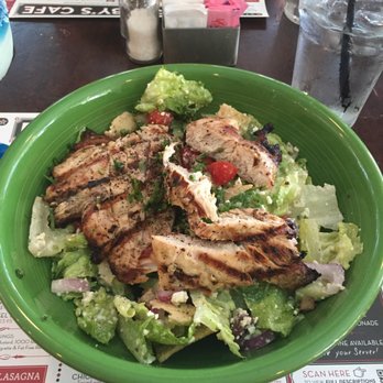 Barnaby's Cafe - Lebanese Chicken Fattoush. Kinda like a Greek Salad. - American Near Me - Houston, Texas Barnaby's Cafe - Lebanese Chicken Fattoush. Kinda like a Greek Salad. - American Near Me - Houston, Texas