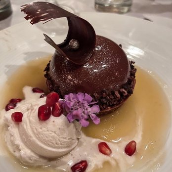 Crossroads Kitchen - Chocolate Sphere - NYE menu - Vegan Near Me - Los Angeles, California