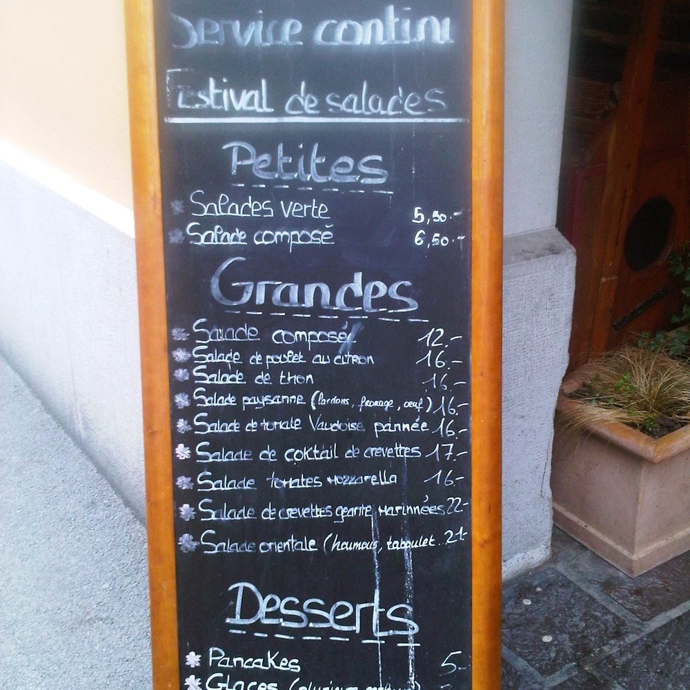 Les Arcades, Luc Mallet - Salad Menu - Swiss Food Near Me - Nyon, VD