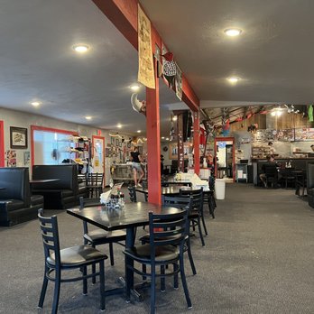Two Sisters Cafe - tables and booths - American Near Me - Babb, Montana Two Sisters Cafe - tables and booths - American Near Me - Babb, Montana