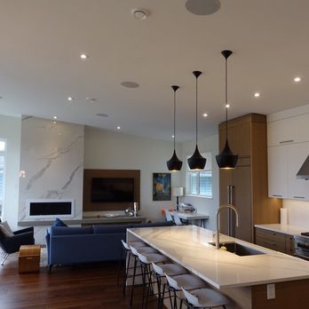 TDR Electric - Kitchen from a recent custom home completed by the team at TDR - Electricians Near Me - Vancouver, British Columbia