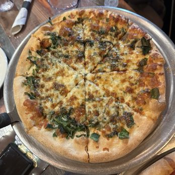 The Pizza Shack - Spinach & Garlic Pizza - Italian Near Me - Montgomery, Texas The Pizza Shack - Spinach & Garlic Pizza - Italian Near Me - Montgomery, Texas
